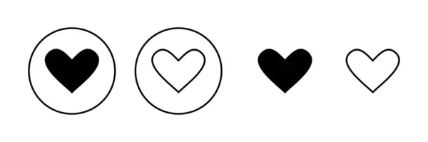 爱情图标向量 心脏的标志和符号 就像图标向量 — 图库矢量图片