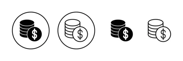 Vektor Ikony Peněz Značka Symbol Peněz — Stockový vektor