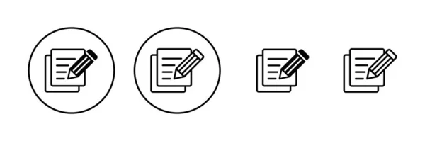 Note Icône Vecteur Signe Symbole Bloc Notes — Image vectorielle