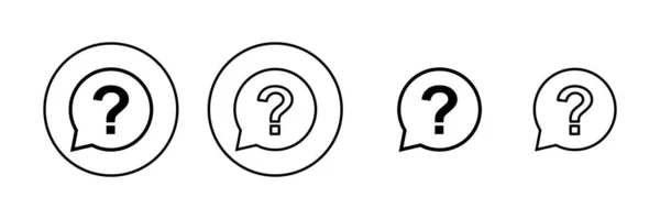 Icône Question Vecteur Signe Symbole Point Interrogation — Image vectorielle