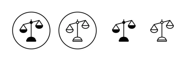 Escalas Vector Icono Icono Escala Legal Señal Símbolo Justicia — Archivo Imágenes Vectoriales