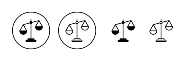 Scales Icon Vector Law Scale Icon Justice Sign Symbol — Stock Vector