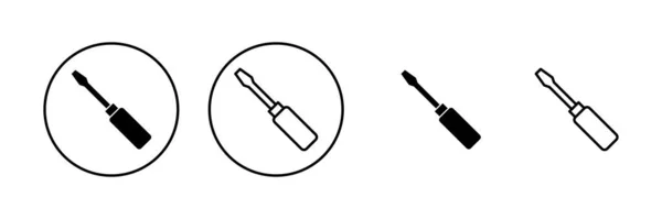 Ikona Šroubováku Vektor Tools Znak Symbol — Stockový vektor