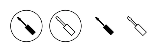 Screwdriver Icon Vector Tools Sign Symbol — Stock Vector