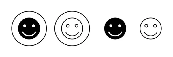 Smile Icon Vector Smile Emoticon Icon Feedback Sign Symbol — Stock Vector