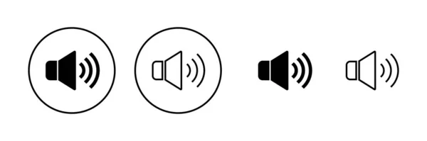 Вектор Піктограми Динаміка Знак Гучності Символ Значок Гучномовця Звуковий Символ — стоковий вектор