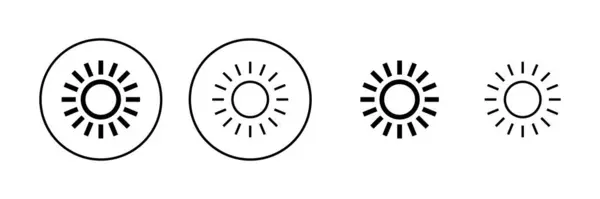 Διανυσματική Απεικόνιση Ήλιου Σήμα Και Σύμβολο Φωτεινότητας — Διανυσματικό Αρχείο