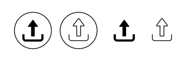 Subir Vector Icono Signo Símbolo Datos Carga — Vector de stock