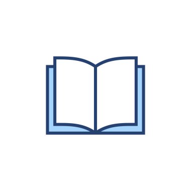 Kitap ikonu vektörü. Açık kitap işareti ve sembol. Kitap simgesi