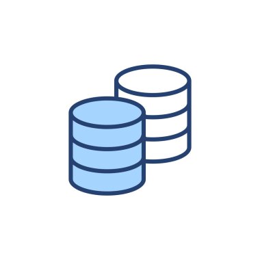 Veritabanı simge vektörü. veritabanı işareti ve sembolü