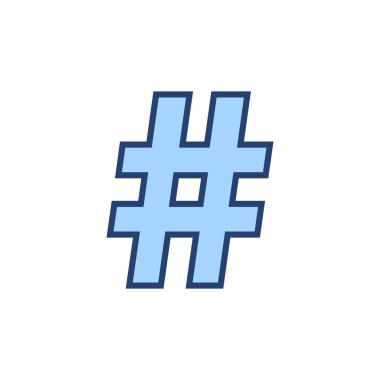 Etiket simgesi vektörü. hashtag işareti ve sembol
