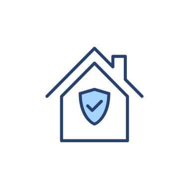 Ev sigortası ikonu vektörü. ev koruma işareti ve sembol