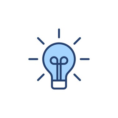 Lamba simgesi vektörü. Ampul işareti ve sembol. fikir sembolü.