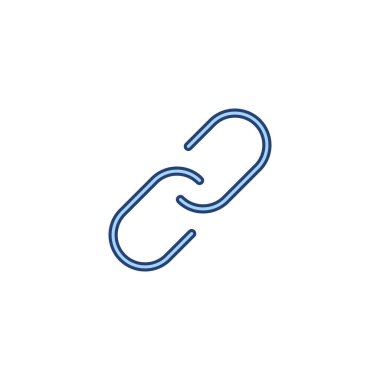 Bağlantı simgesi vektörü. Hiper bağlantı zinciri işareti ve sembolü