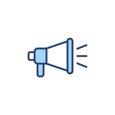 Megafon ikon vektörü. Hoparlör işareti ve sembol