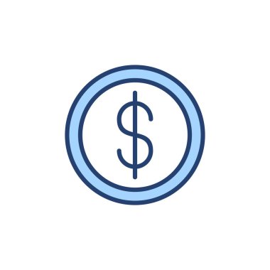 Para ikonu vektörü. Para işareti ve sembol