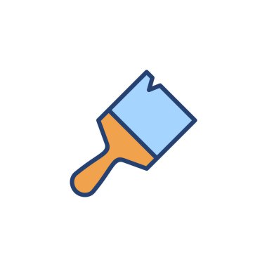 Simge vektörünü boya. Boya fırçası işareti ve sembol. boyama silindiri vektörü