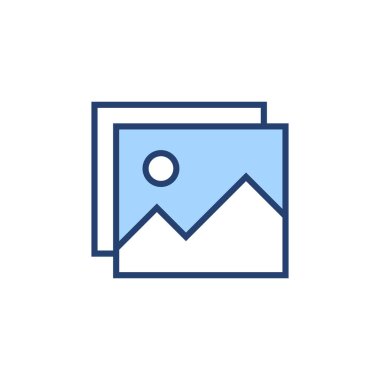 Resim simgesi vektörü. Fotoğraf galerisi işareti ve sembol. resim simgesi