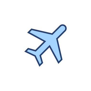 Düzlem simgesi vektörü. Uçak işareti ve sembol. Uçuş taşıma sembolü. Seyahat işareti. uçak.