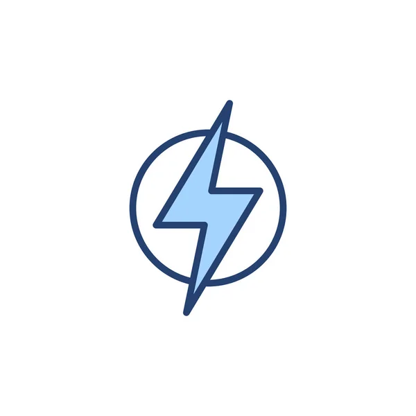 Villám Ikon Vektor Elektromos Jel Szimbólum Teljesítmény Ikon Energiajel — Stock Vector