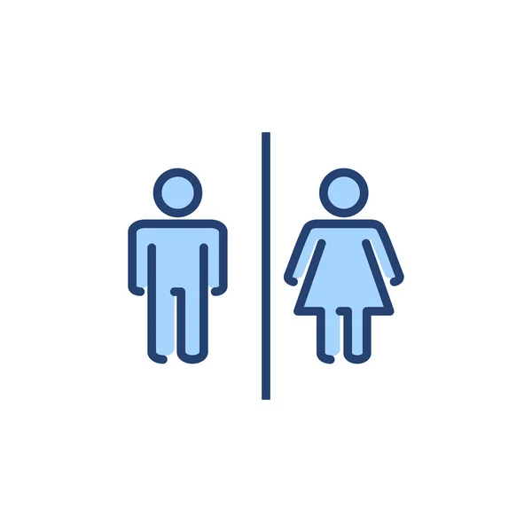 トイレのアイコンベクトル 女の子と男の子のトイレの看板やシンボル バスルームのサイン Lavatory — ストックベクタ