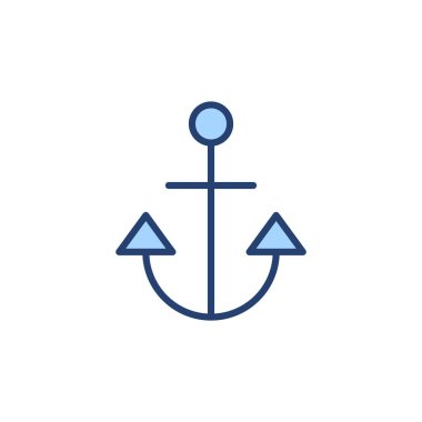 Çapa simgesi vektörü. Çapa işareti ve sembol. Çapa deniz simgesi.