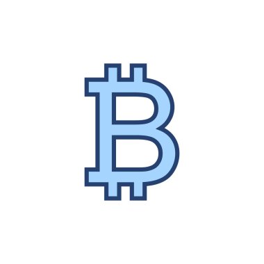 Bitcoin simge vektörü. Bitcoin işareti ve sembol. ödeme sembolü. şifreleme para birimi logosu
