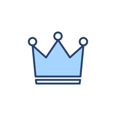 Crown ikon vektörü. taç işareti ve sembol