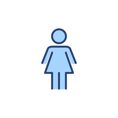 Kadın ikon vektörü. Kadın imzası ve sembolü