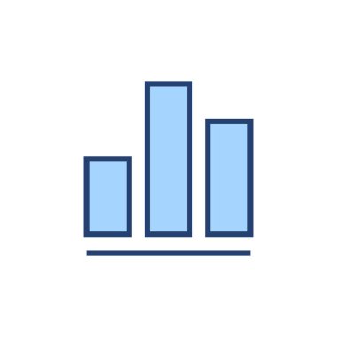 Grafik simgesi vektörü büyüyor. Çizelge ve sembol. diyagram simgesi