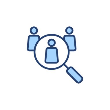 Simge vektörü işe alınıyor. Arama işi boşluk işareti ve sembol. İnsan kaynakları konsepti. İşe alım.