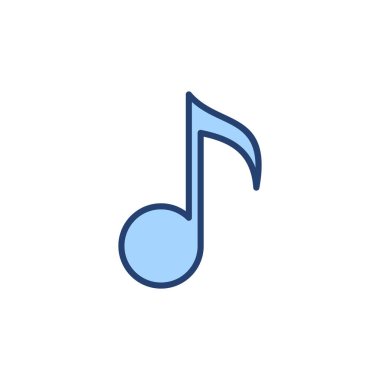 Müzik ikonu vektörü. nota işareti ve sembol