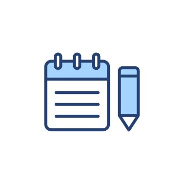 Not simgesi vektörü. not defteri işareti ve sembol