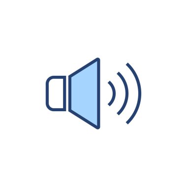 Sözcü simgesi vektörü. Ses düzeyi ve sembol. Hoparlör ikonu. ses sembolü