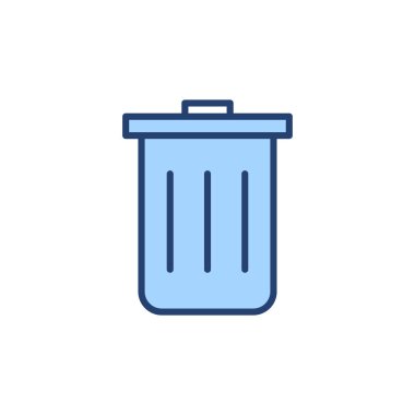 Çöp simgesi vektörü. Çöp kutusu simgesi. İşareti ve sembolü sil.