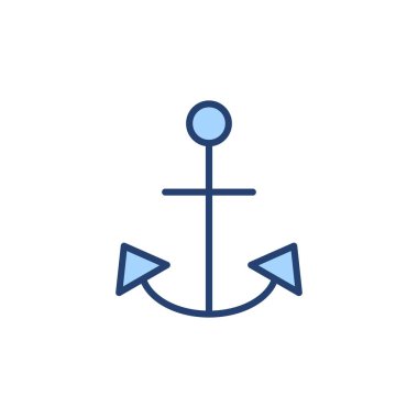 Çapa simgesi vektörü. Çapa işareti ve sembol. Çapa deniz simgesi.