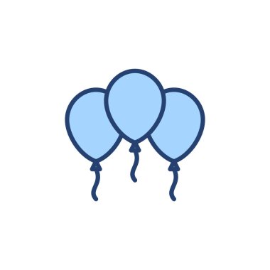 Balon simgesi vektörü. Parti balonu işareti ve sembolü