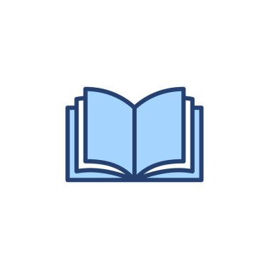 Kitap ikonu vektörü. Açık kitap işareti ve sembol. Kitap simgesi