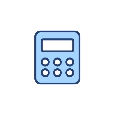 Hesap makinesi ikon vektörü. Hesap makinesi işareti ve simgesi.