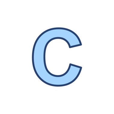 Telif hakkı simgesi vektörü. telif hakkı işareti ve sembol