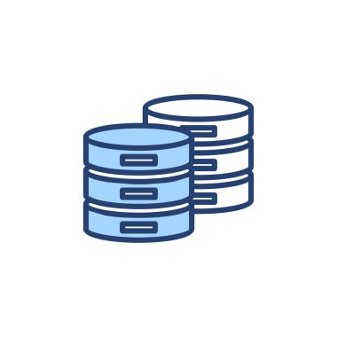 Veritabanı simge vektörü. veritabanı işareti ve sembolü