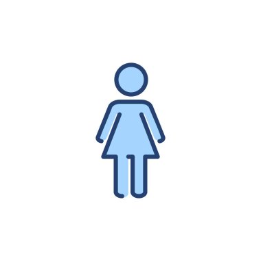 Kadın ikon vektörü. Kadın imzası ve sembolü