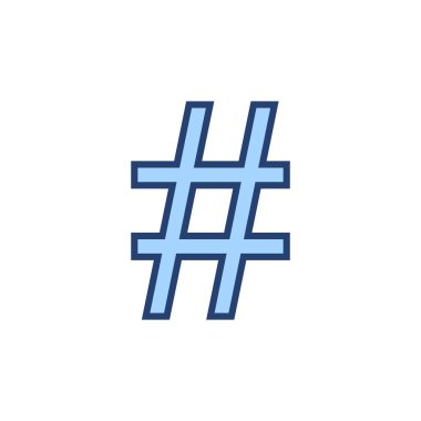 Etiket simgesi vektörü. hashtag işareti ve sembol