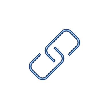 Bağlantı simgesi vektörü. Hiper bağlantı zinciri işareti ve sembolü