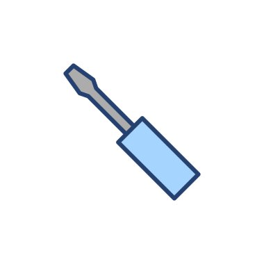 Tornavida simgesi vektörü. Araçlar işareti ve sembol