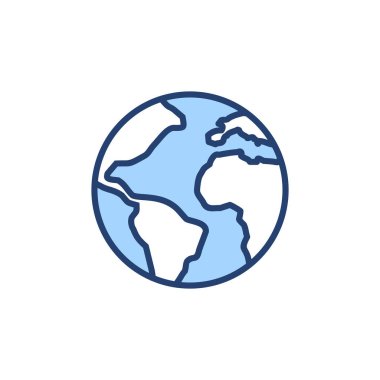 Dünya haritası vektörü. Dünya haritası işareti ve sembolü. Dünya simgesi