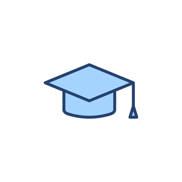 Icono Educativo Vector Signo Símbolo Tapa Graduación Graduado Estudiantes Cap — Archivo Imágenes Vectoriales