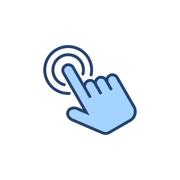 Kliknij Ręcznie Wektor Ikony Znak Wskaźnika Symbol Ikona Kursora Ręcznego — Wektor stockowy