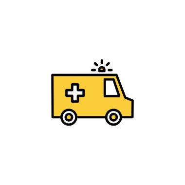 Ambulance icon vector for web and mobile app. ambulance truck sign and symbol. ambulance car