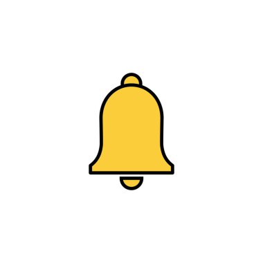 Web ve mobil uygulama için çan simgesi vektörü. Web sitesi tasarımı için uyarı işareti ve sembol